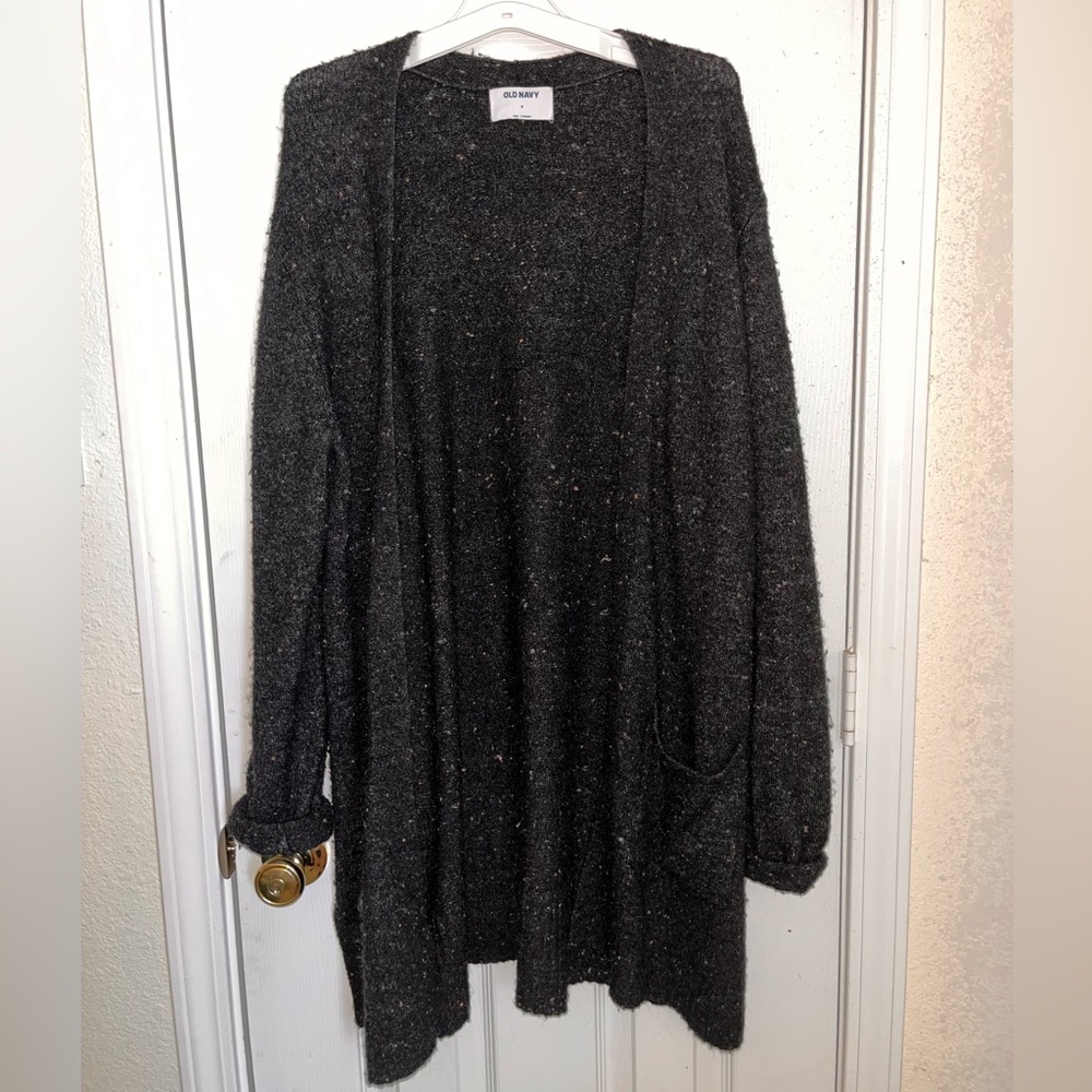 Old navy black speckled cozy cardigan